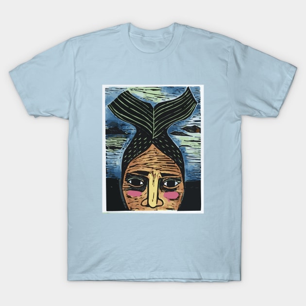 Fish Woman T-Shirt by Folkgrafix